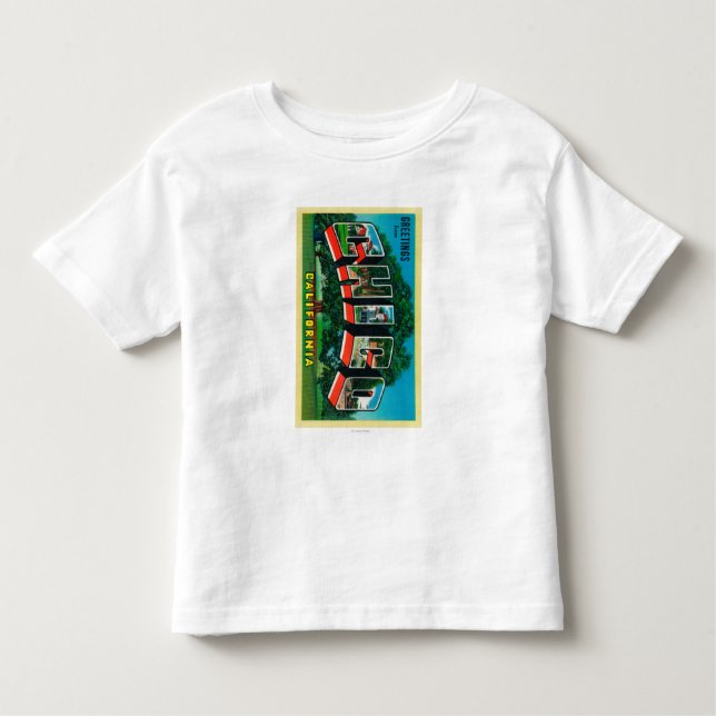 Camiseta Infantil Chico, Califórnia - grandes cenas da letra (Frente)
