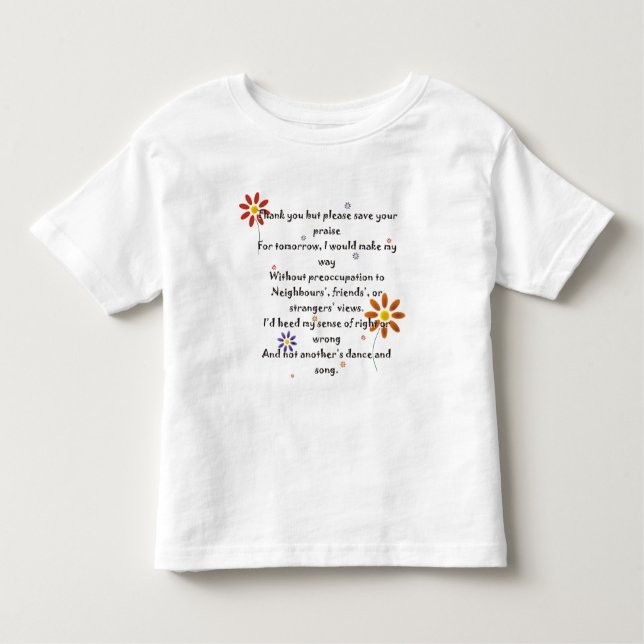 Camiseta Infantil Child T - Poema de Louvor (Frente)