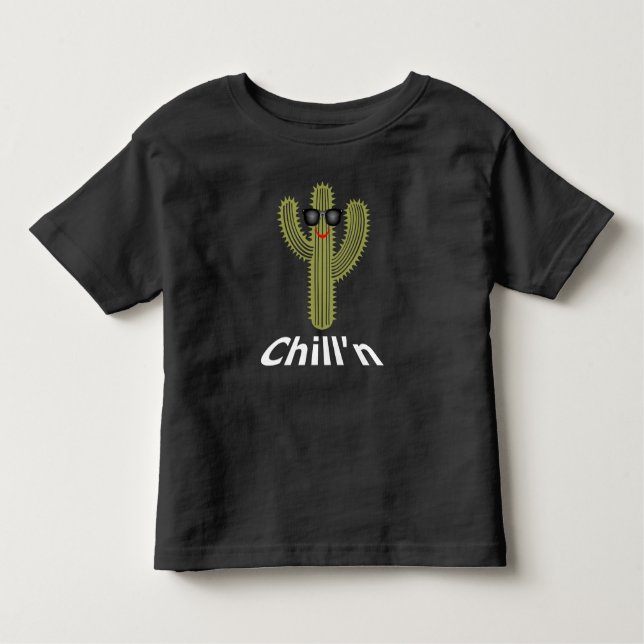 Camiseta Infantil Chill N Cactus Design - Toddler Fine Jersey T-Shir (Frente)