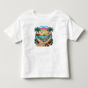 Camiseta Infantil Chill Vibing Beach Tshirt
