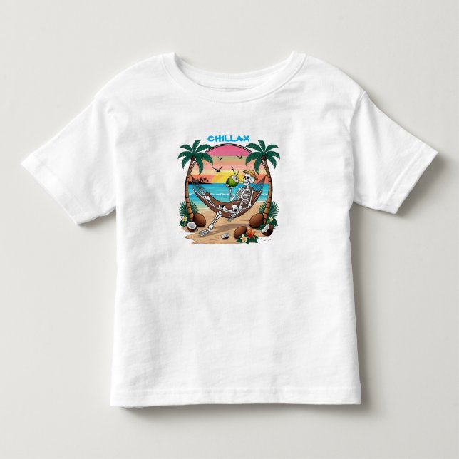 Camiseta Infantil Chill Vibing Beach Tshirt (Frente)