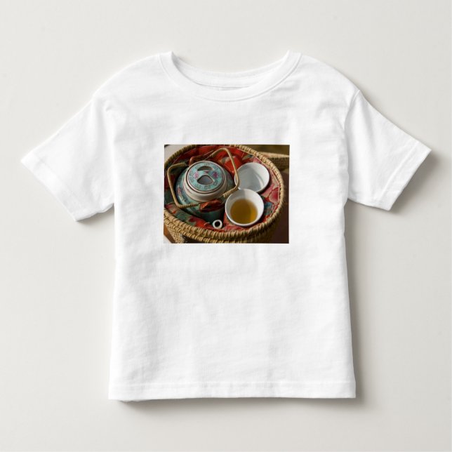 Camiseta Infantil China, Hong Kong. Bule chinês tradicional & 3 (Frente)