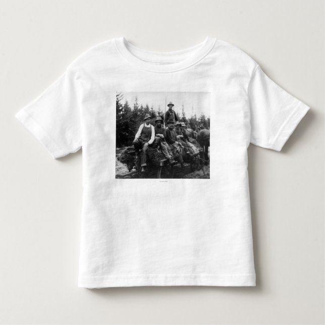 Camiseta Infantil Chinook, WALogging CrewChinook, WA (Frente)