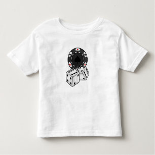 Camiseta Infantil Chip & Dice para Poker