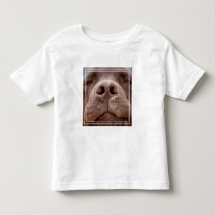 Camiseta Infantil Chocolate Labrador Nose Closeup
