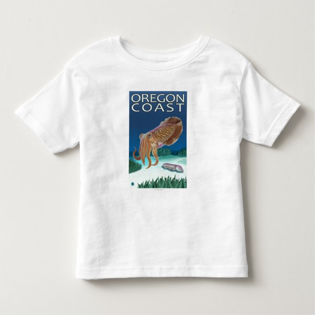 Camiseta Infantil Chocos da costa de Oregon (Frente)
