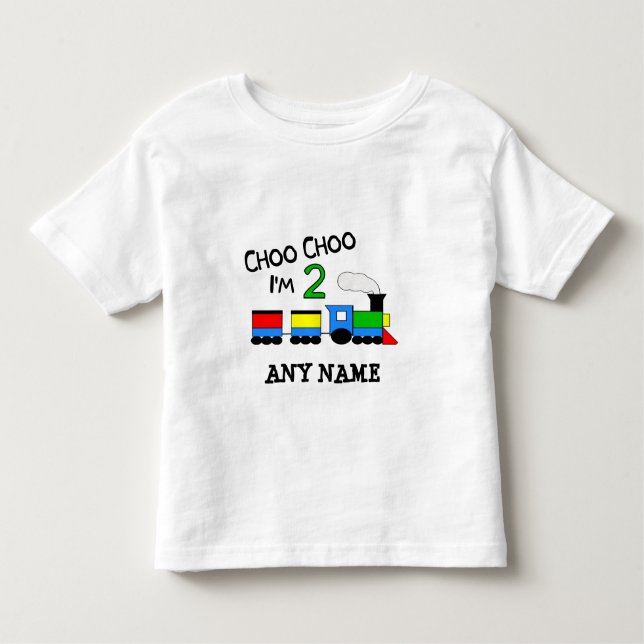 Camiseta Infantil Choo Choo eu sou 2!  Com TREM (Frente)