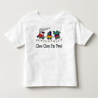 Camiseta Infantil Choo Choo eu sou t-shirt de dois aniversários