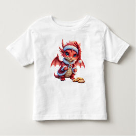 Camiseta Infantil Christmas dragon, too cute to arrest, 