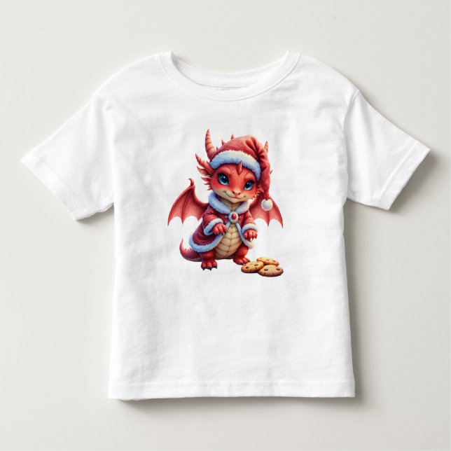 Camiseta Infantil Christmas dragon, too cute to arrest,  (Frente)