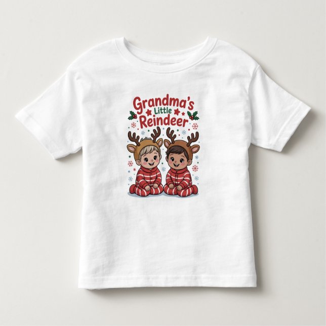 Camiseta Infantil Christmas Gifts for Grandkids Reindeer Shirt (Frente)