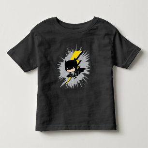 Camiseta Infantil Chute de Relâmpago Chibi Batman