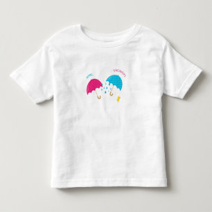 Camiseta Infantil Chuvas de Abril Dia Chuvoso Guarda-chuvas