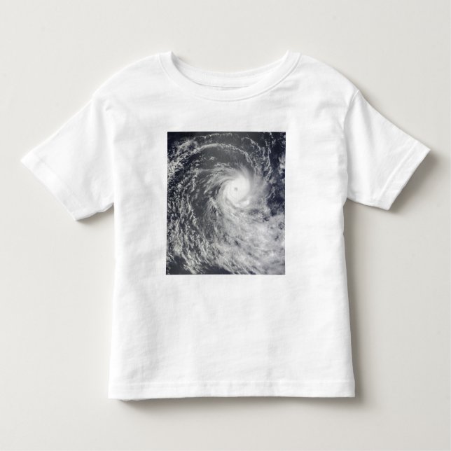 Camiseta Infantil Ciclone Anja sobre o Oceano Índico Sul (Frente)