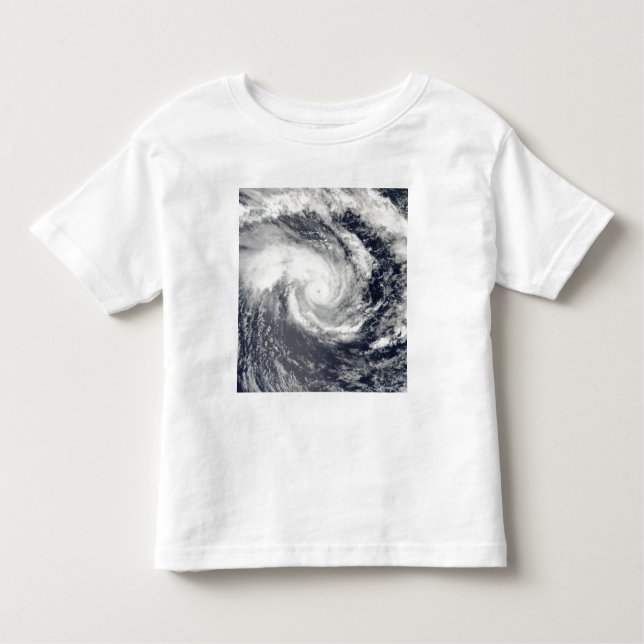 Camiseta Infantil Ciclone Tropical Edzani no sul da Índia Oce (Frente)