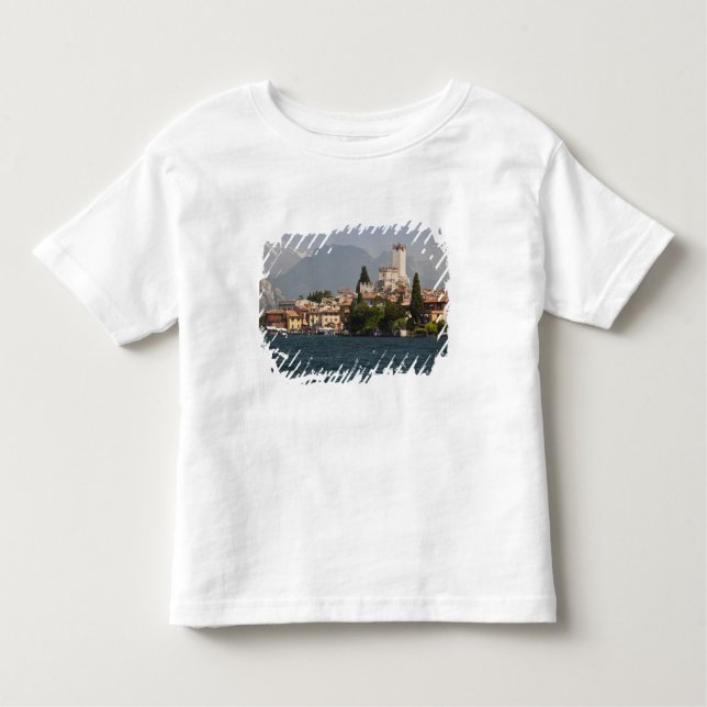 Camiseta Infantil Cidade de Lakeside, Malcesine, Província de Verona (Frente)