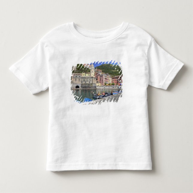 Camiseta Infantil Cidade de Vernazza, Cinque Terre, Ligúria (Frente)