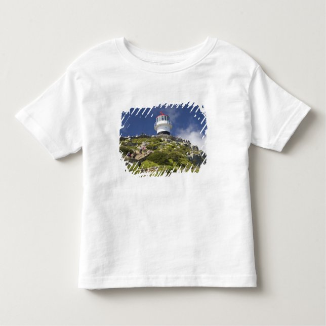 Camiseta Infantil Cidade do Cabo, África do Sul. Um farol no (Frente)