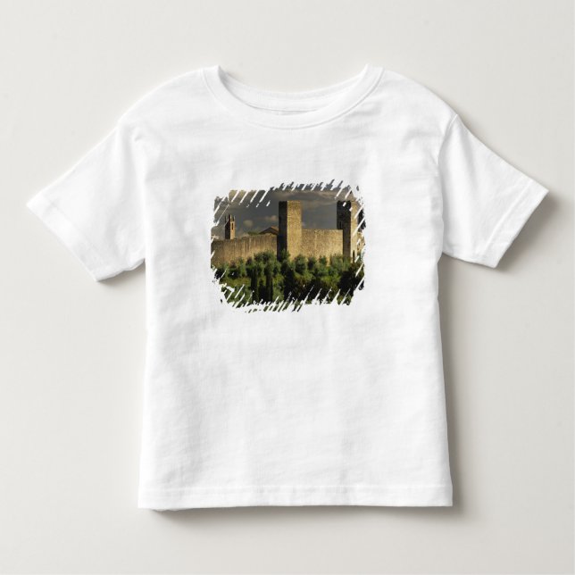 Camiseta Infantil Cidade murada de Monteriggioni, província de (Frente)