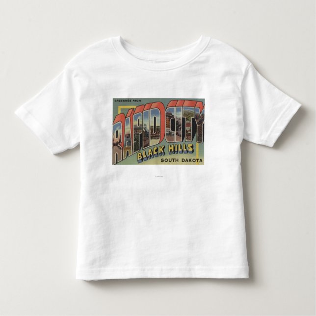 Camiseta Infantil Cidade rápida, South Dakota - grandes cenas da (Frente)