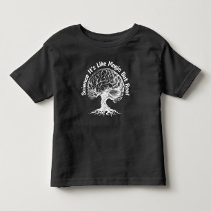 Camiseta Infantil ciência é como mágica mas real