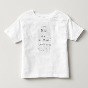 Camiseta Infantil Cinco autógrafos genuínos de William Shakespeare