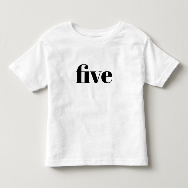 Camiseta Infantil Cinco - Parabéns para Crianças (Frente)