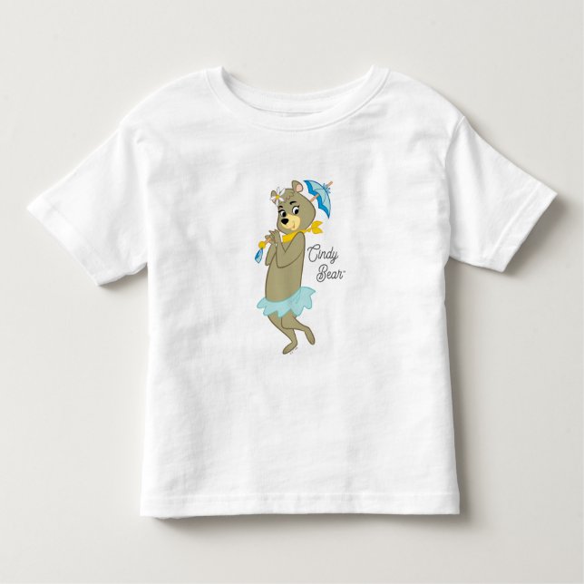 Camiseta Infantil Cindy Bear Segurando Parasol (Frente)