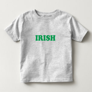Camiseta Infantil Cinza de Cartas Verdes Irlandesas do Dia de São P
