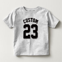 Cinza e Negra Toddler | Sports Jersey