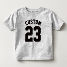 Camiseta Infantil Cinza e Negra Toddler | Sports Jersey