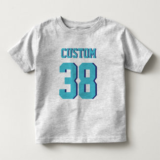 Camiseta Infantil Cinza e Turquoise Toddler | Design de Sports Jerse