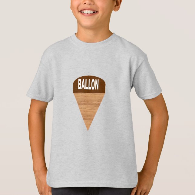 Camiseta infantil cinza GLACE BALLON (Frente)