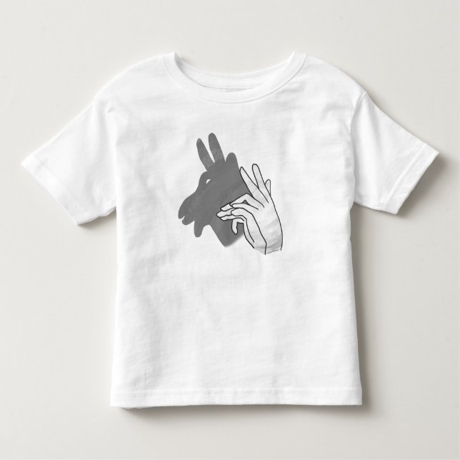 Camiseta Infantil Cinza Hand Silhouette Billy Goat (Frente)