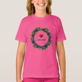 Camiseta infantil Círculo de Pena de Pavão Sonhe G