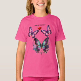 Camiseta infantil Círculo de Pena de Pavão Sonhe G