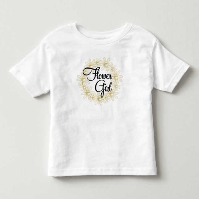 Camiseta Infantil Círculo Floral da Rapariga Flor (Frente)