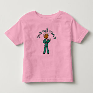 Camiseta Infantil Cirurgião das Mulheres Escuras Verde