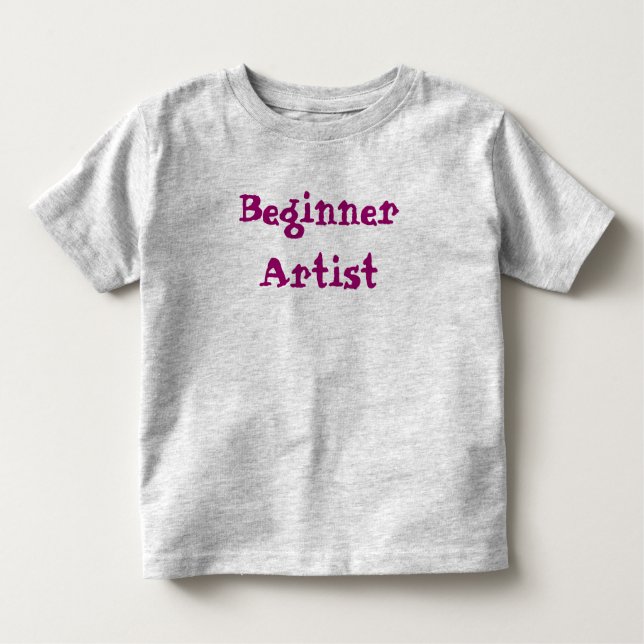 Camiseta Infantil Citação de Artista Iniciante (Frente)
