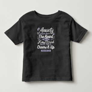 Camiseta Infantil Citação de Encorajamento Cristão – Ansiedade e Bon