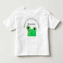 Camiseta Infantil Citação de inspiração do sapo Cute Personalizado