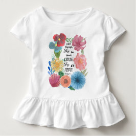 Camiseta Infantil Citações ferozes de Shakespeare com flores da
