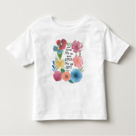 Camiseta Infantil Citações ferozes de Shakespeare com flores da