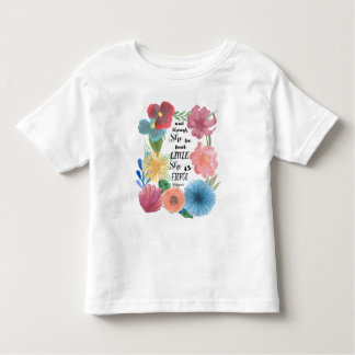 Camiseta Infantil Citações ferozes de Shakespeare com flores da