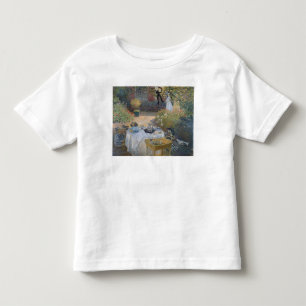 Camiseta Infantil Claude Monet Almoço: Jardim do Monet Argenteuil