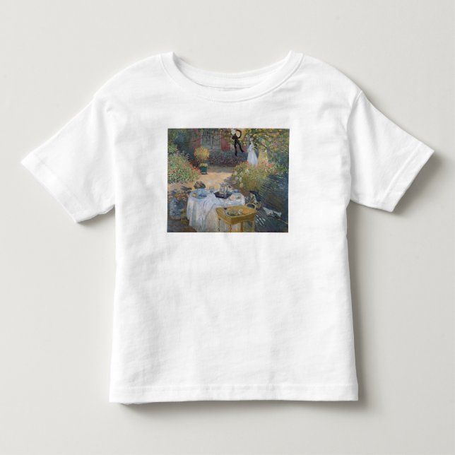 Camiseta Infantil Claude Monet | Almoço: Jardim do Monet Argenteuil (Frente)