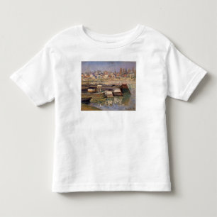 Camiseta Infantil Claude Monet Seine em Asnieres, 1873