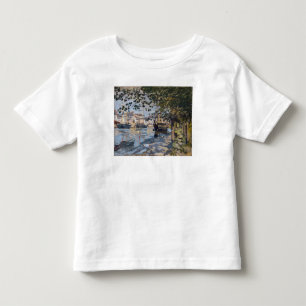 Camiseta Infantil Claude Monet Seine em Rouen, 1872