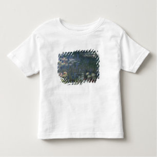 Camiseta Infantil Claude Monet   Waterlilies: Reflexões verdes