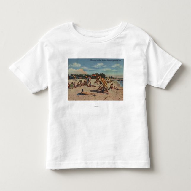 Camiseta Infantil Clearwater, FL - Sunbathers na praia de Clearwater (Frente)